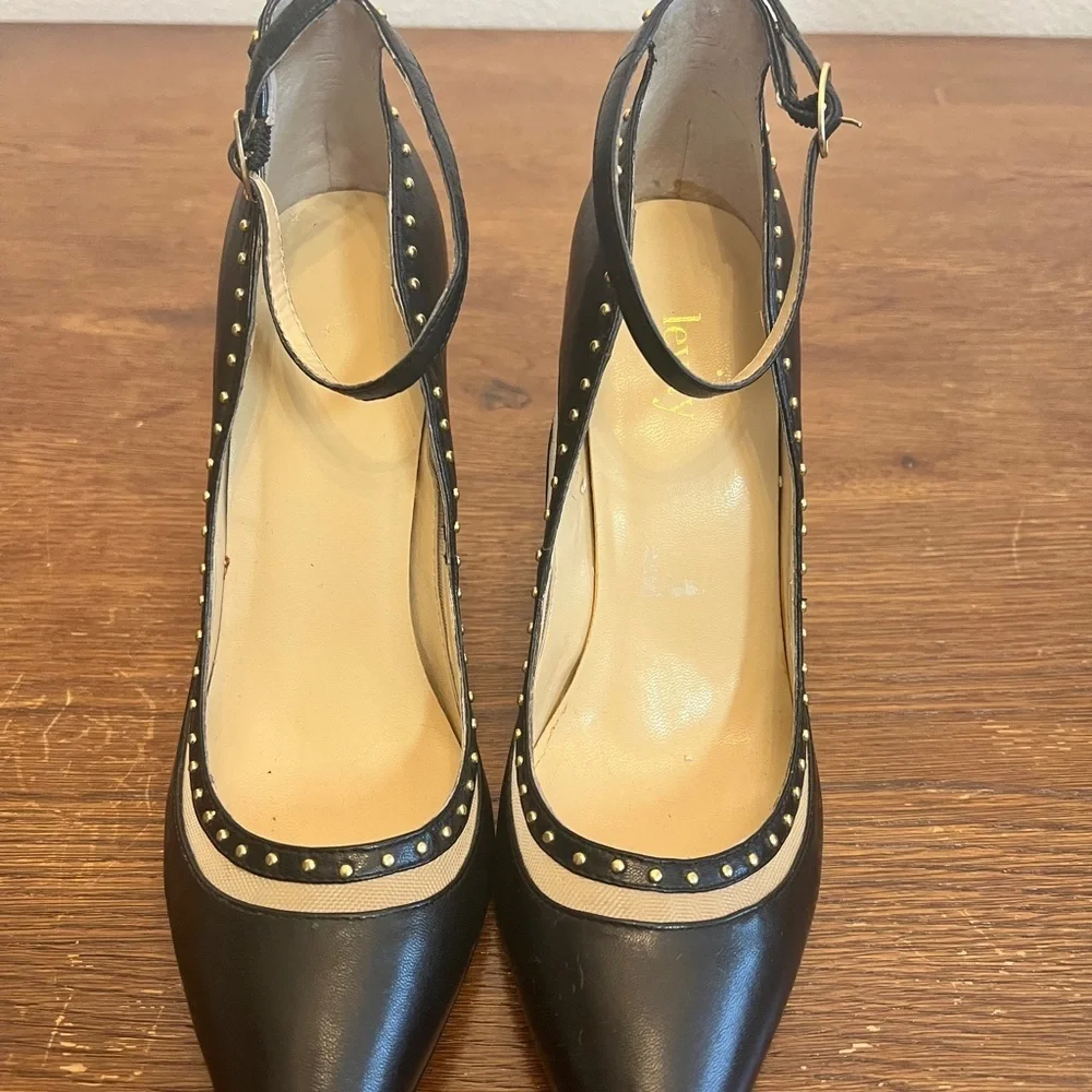 LVKIMI Black Studded High Heels Size 7.5